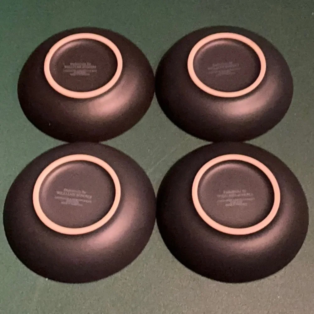 Williams-Sonoma Black Matte Wine Cheese Slate Stoneware Set of 4